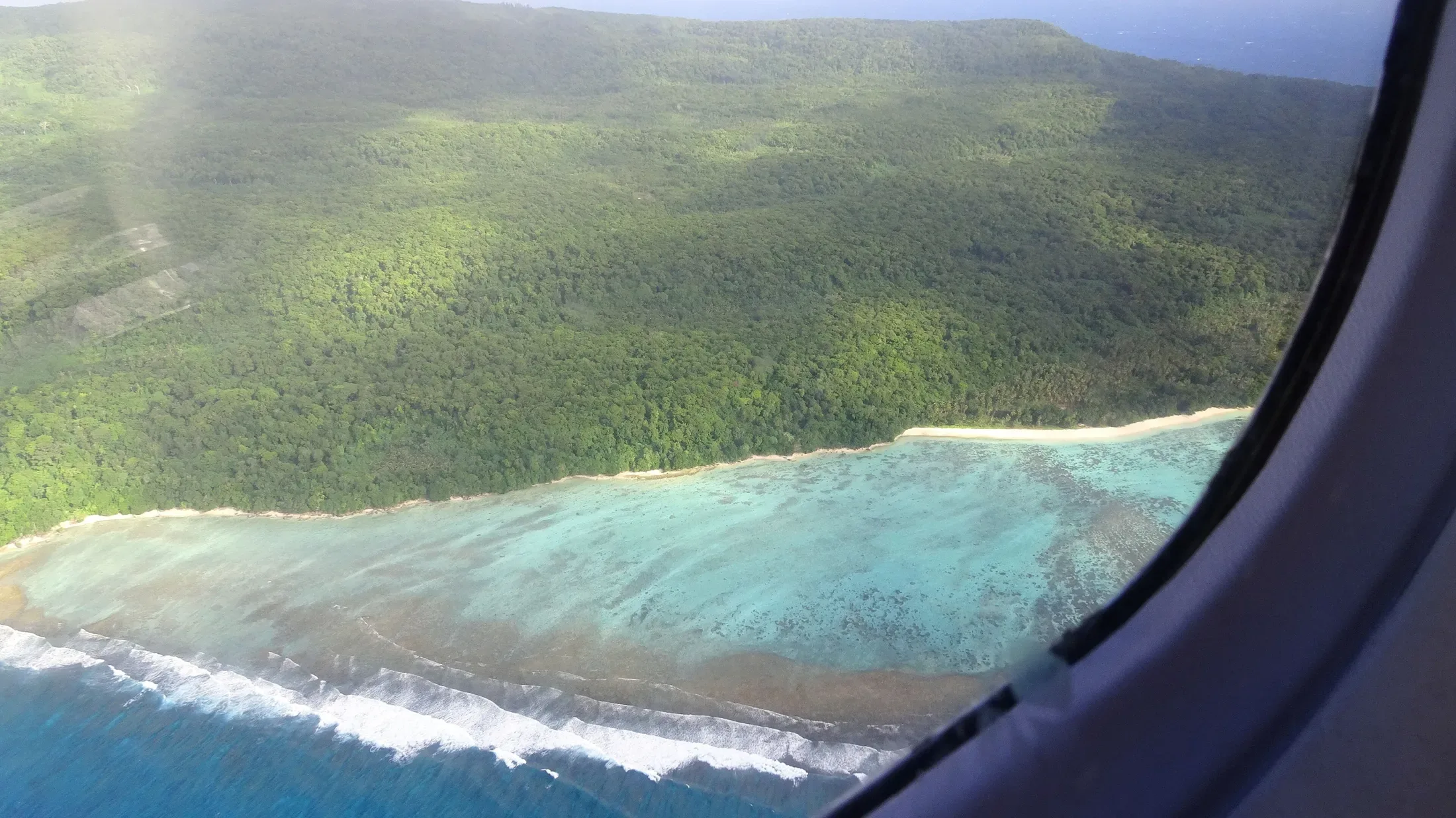 Alofi from a Plane Landing on Futuna