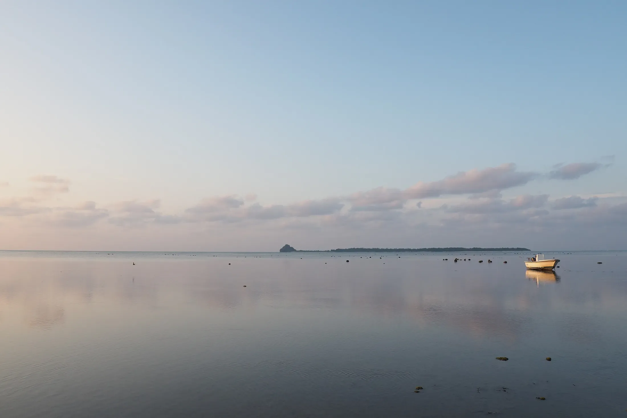 Sunset over the Wallis Lagoon