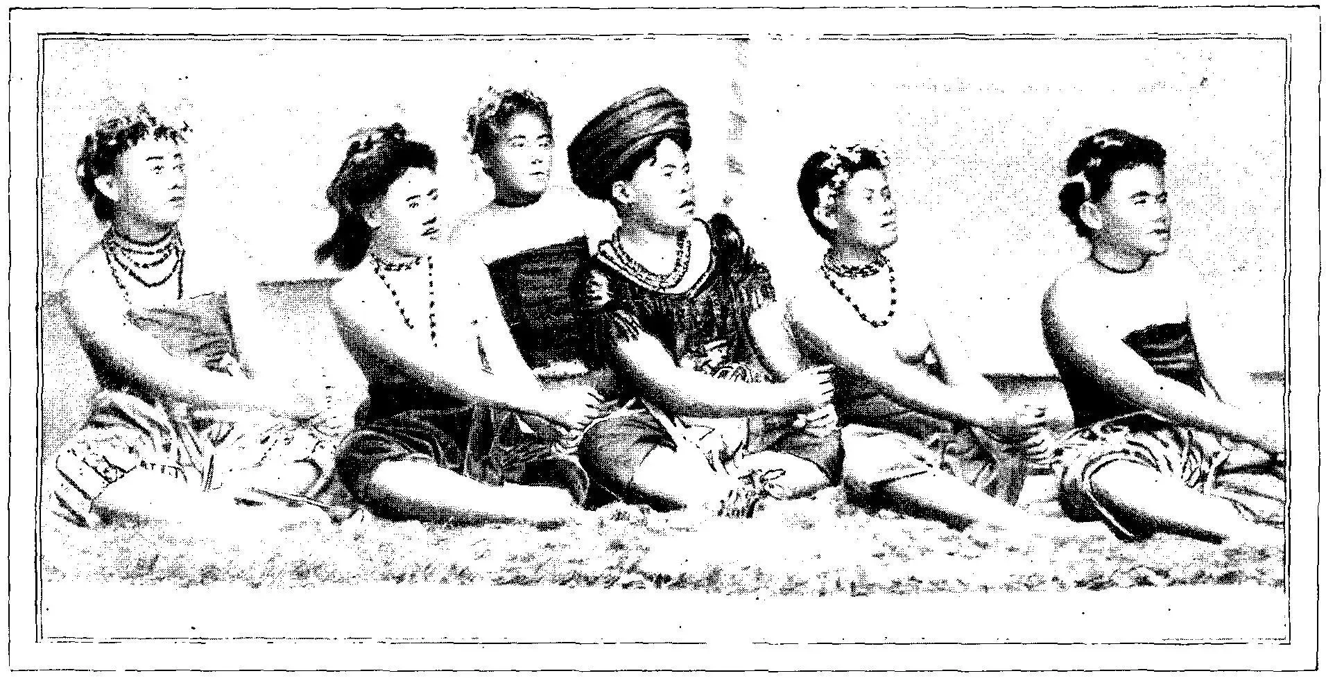 Wallisian Women Dancing Seated, 1900