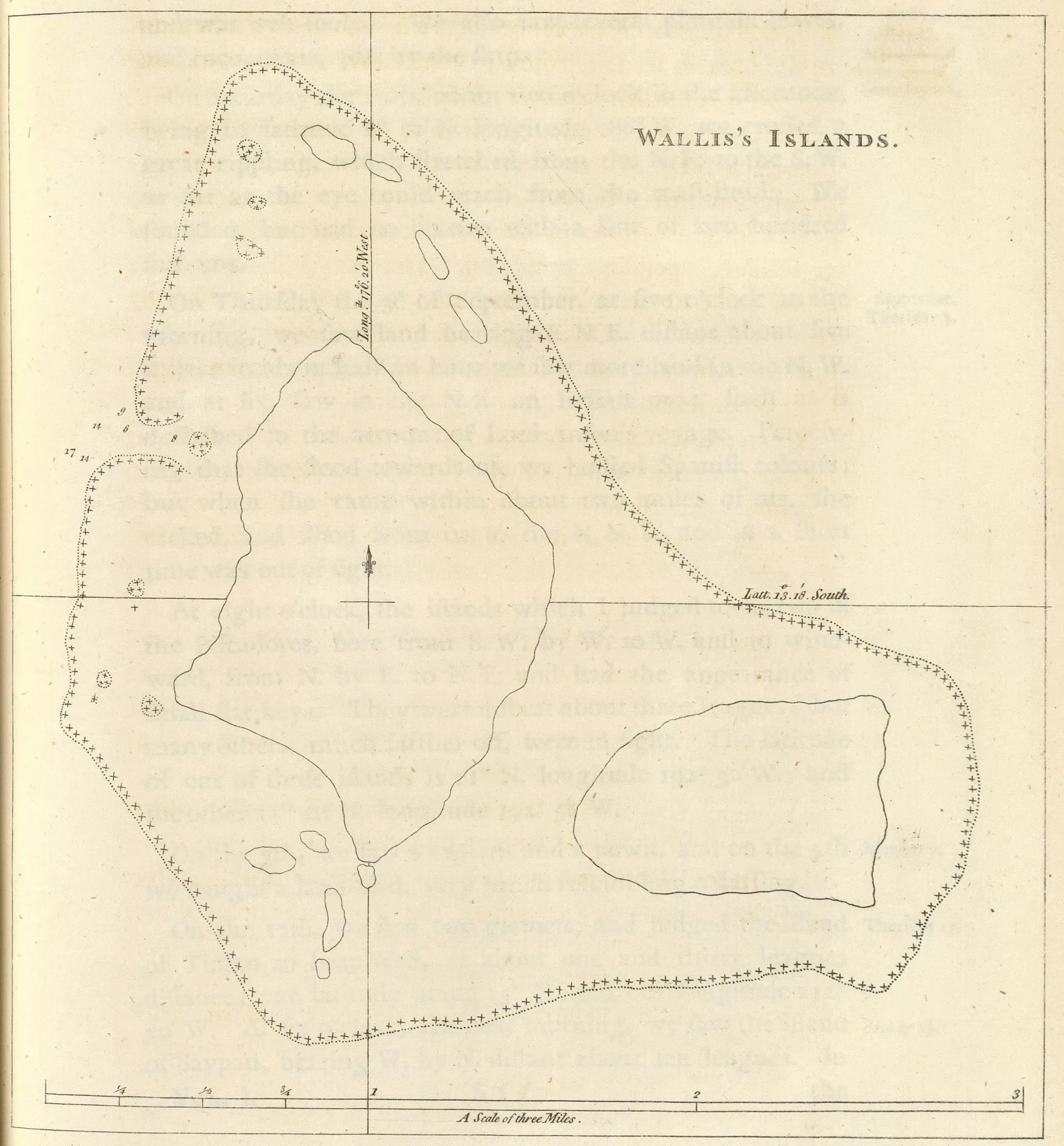 Map of Wallis Islands, 1773